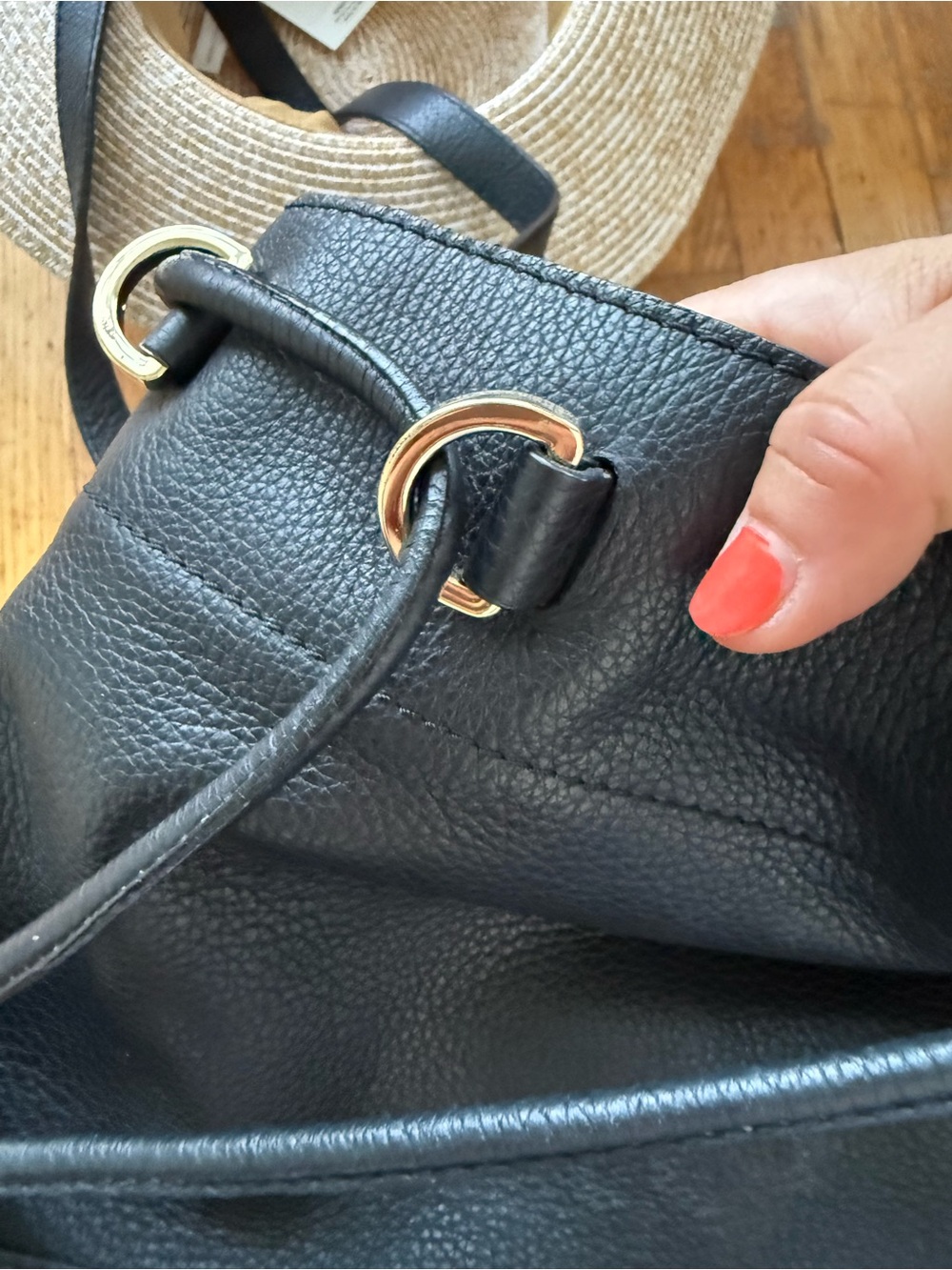Like New See By Chloe Black Leather Tassel Drawstring Shoulder Bag - Picture 7 of 7